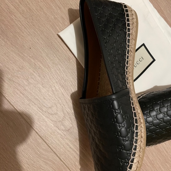 Gucci | Shoes | Gucci Shoes Gg Embossed Leather Espadrilles  Gucci Shoes GG Embossed Leather Espadrilles